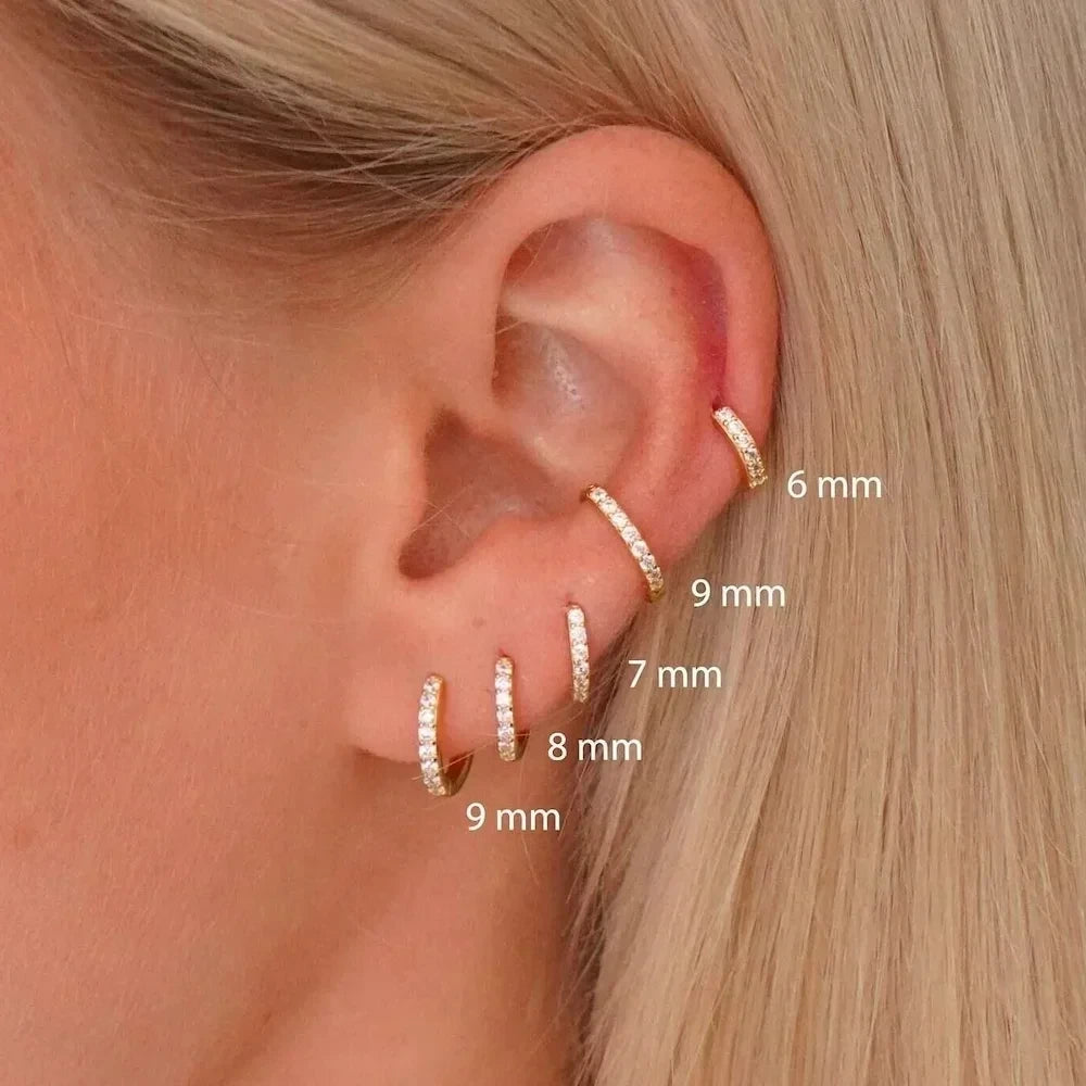 Minimal Stainless Steel Huggie Hoops