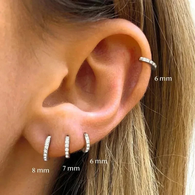 Minimal Stainless Steel Huggie Hoops